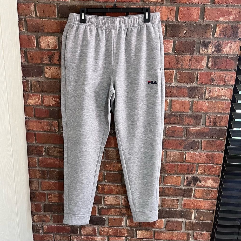 Fila mens jogger sweatpants gray medium